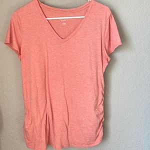 Coral V-Neck Isabel Maternity Tee
